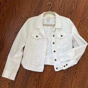 J Crew White Denim Jacket